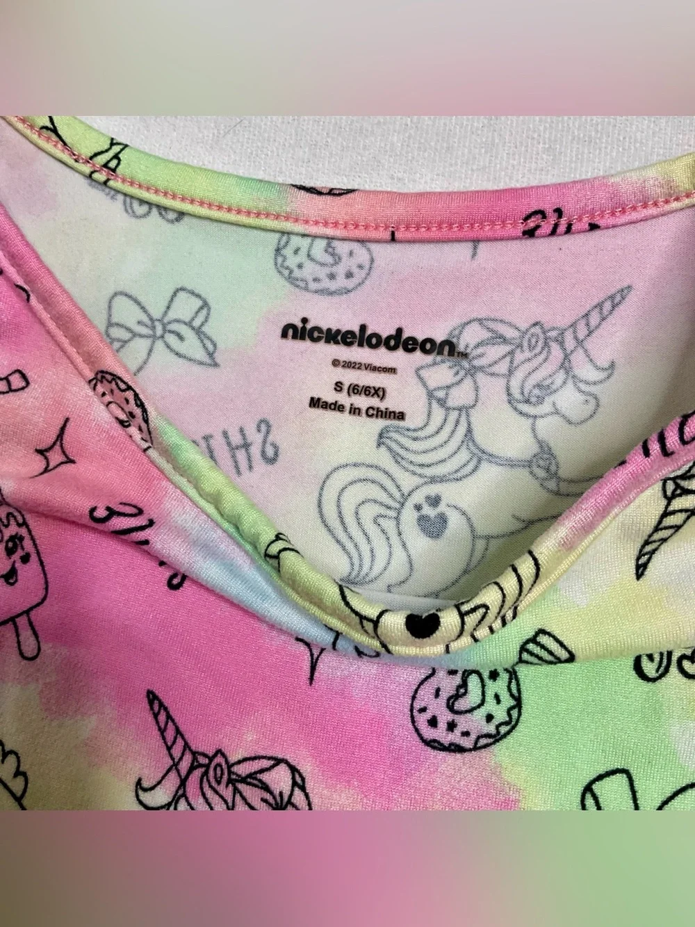 Nickelodeon JoJo Siwa Dress Girls  Sleeveless Tie Dye Rainbow Unicorn Size 6/6x